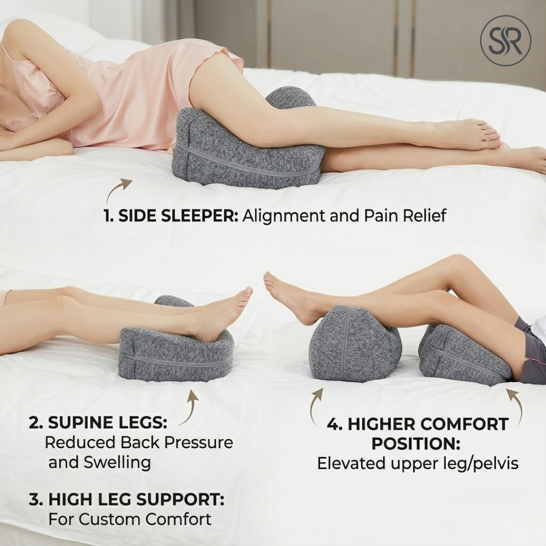 SpineRelief™ Ergonomic Memory Foam Knee Pillow
